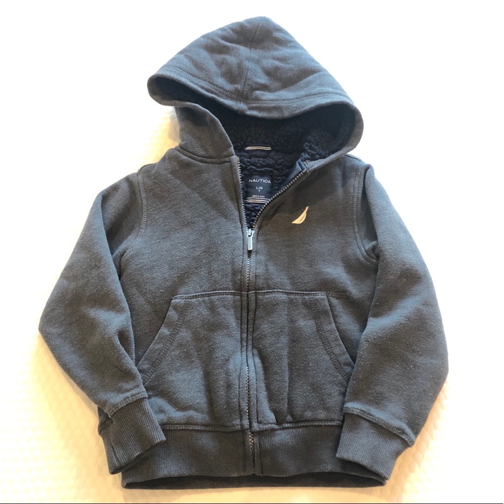 Boys Size L (7) Nautica Zip-Front Sweatshirt